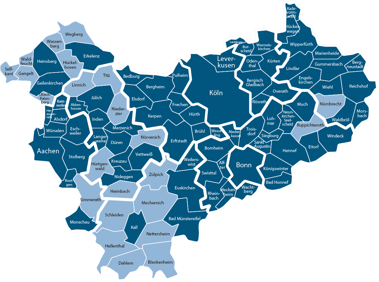 Mitgliedskommunen im Rheinland